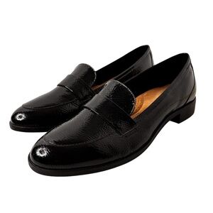 Clarks Collection Loafers Black Patent Leather Comfort Shoe Size 11 Arch Support